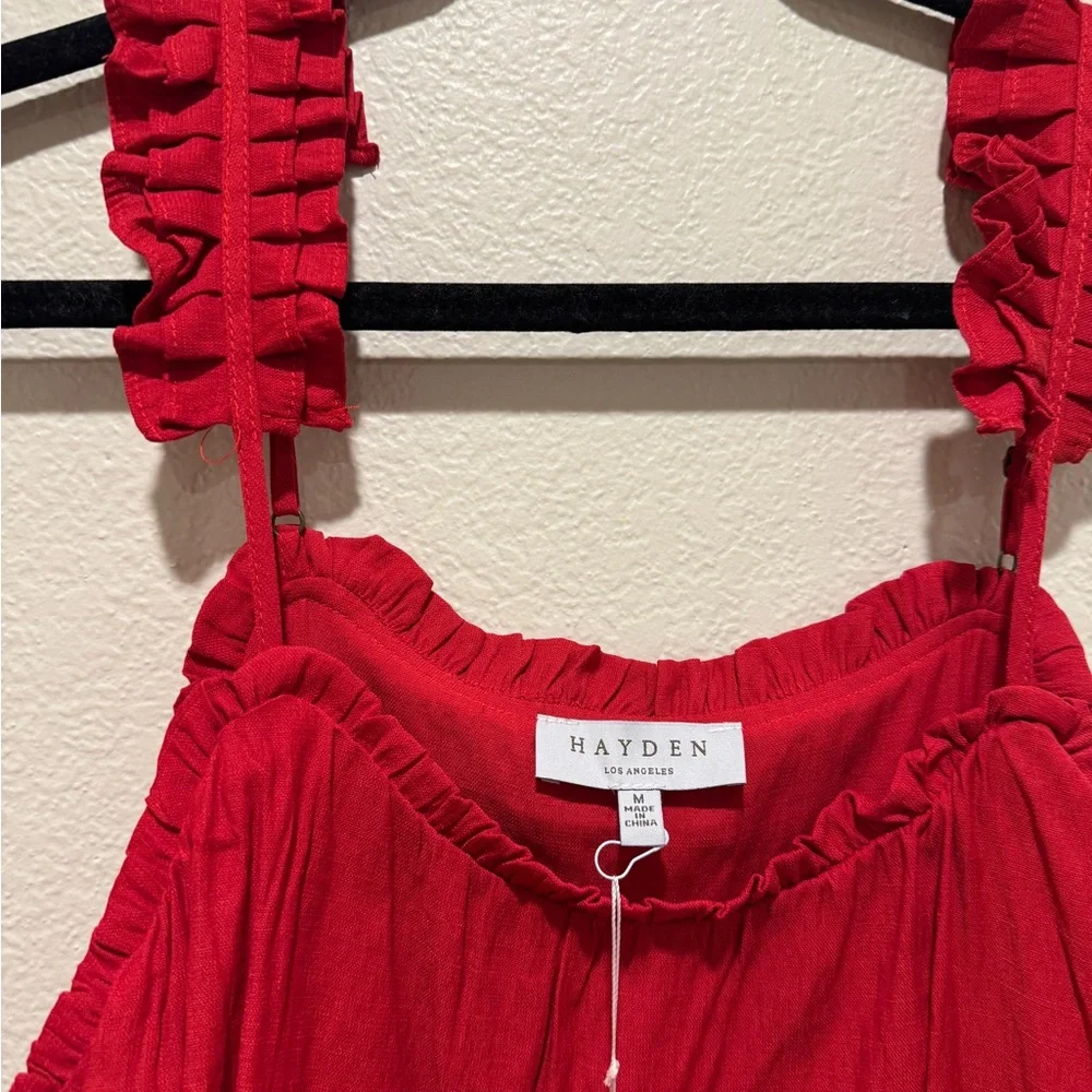 NWT! Hayden Red Ruffled Top - Picture 12 of 12